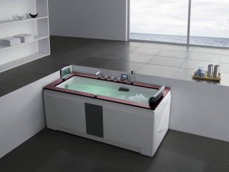 Badkarskärm i ett stycke - vit