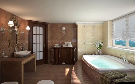 Καφέ κλασικό στυλ μπάνιο