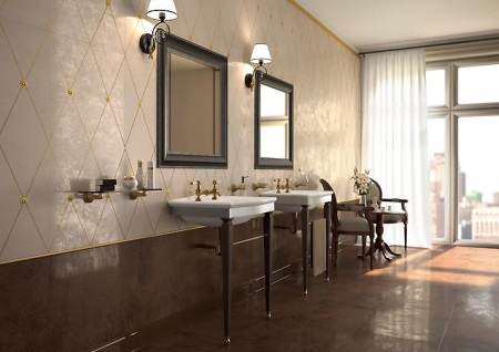 Καφέ πλακάκια δαπέδου