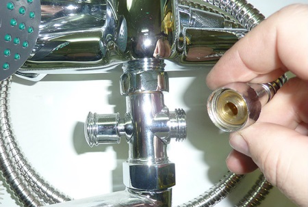 Repair of faucet if leakage is from the hose nut