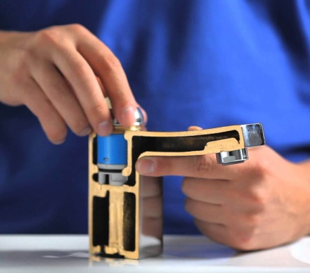 cartridge in the faucet