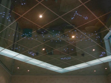 Mirrored ceiling lighting