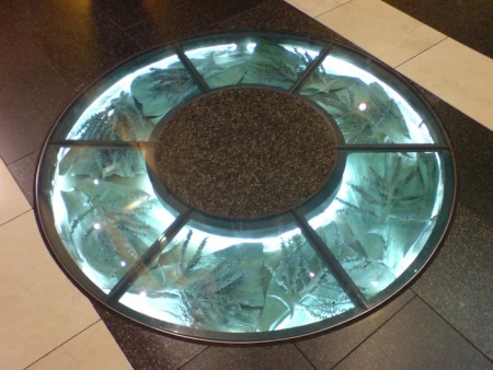 Lichtbak in de badkamervloer