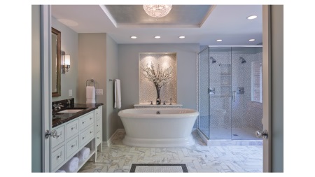 Ljuskrona i badrummet