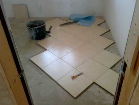 Diagonales Verlegeverfahren Nivellierung