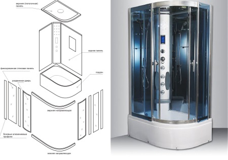 zuhanykabin építés