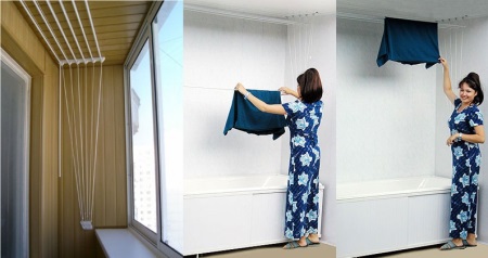 A ruhaszárító a kezével