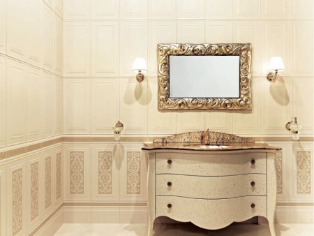 Väggpaneler i badrummet