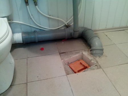 Nameščen nepovratni ventil