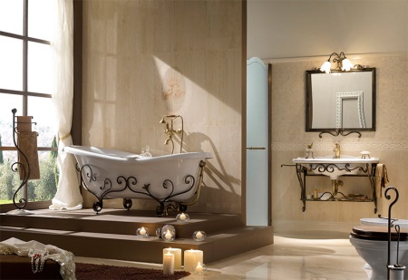 鍛造の足でバスタブ 