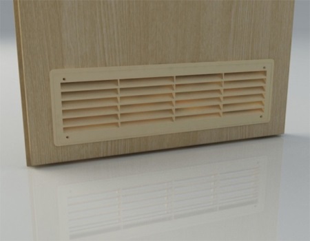 Ventilācijas režģis plastmasas durvīm