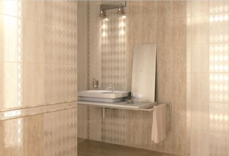 Fényes fürdőszoba csempe