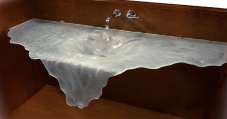 Sink in waterfall shape