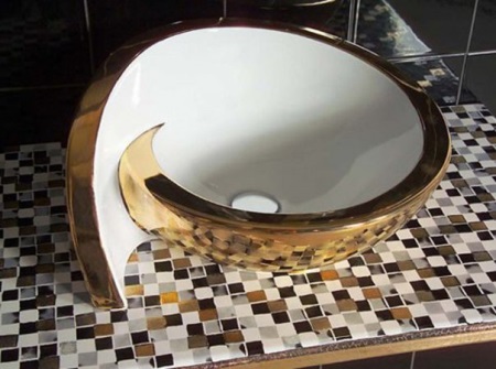 Beautiful frosted glass sink