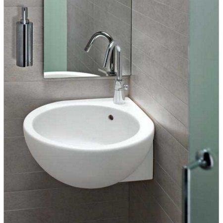 Wall-hung corner wash basin
