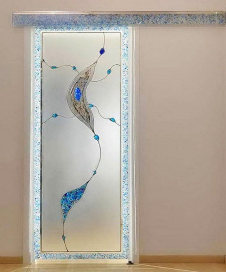 Dør til badeværelse i glas