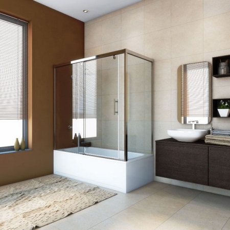 Ecran de baignoire en verre