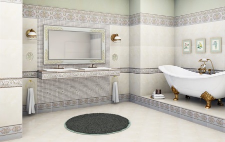 Бели стени с декоративен фриз