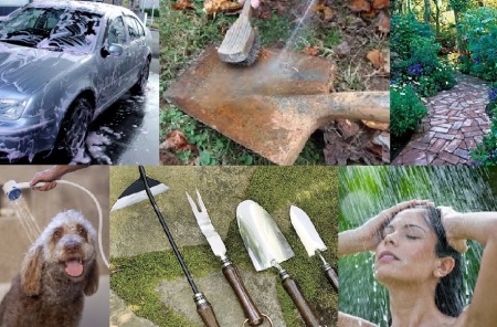 Utomhusduschar med korkskruvar