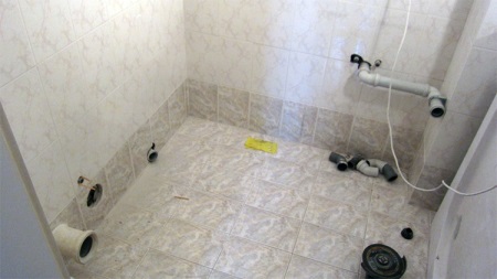 Installing the water supply and sewerage system