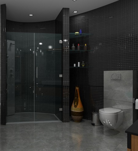 Modern shower cabin with their own hands