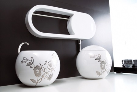 Sfärisk toalett och bidé