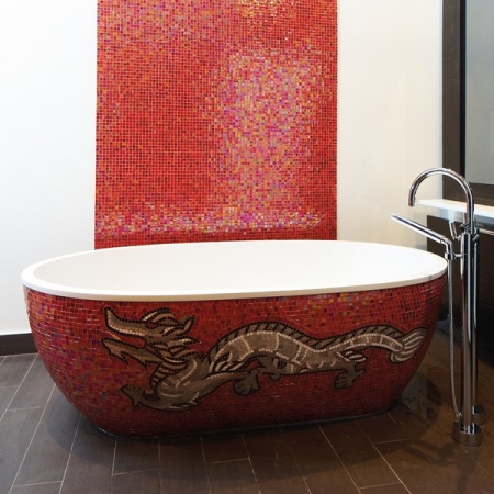 La baignoire en mosaïque Stone One