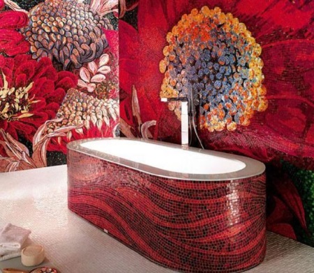 Baignoire Sicis rouge