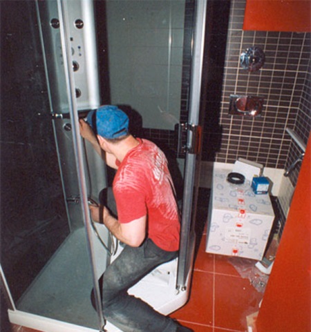 Réparation d'une cabine de douche