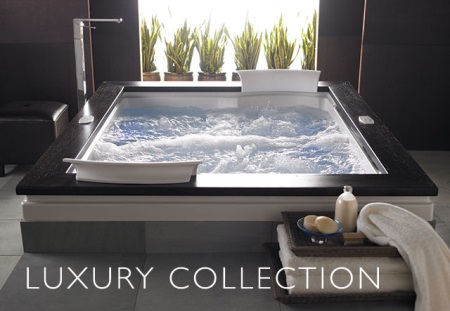 Красивата вана с джакузи