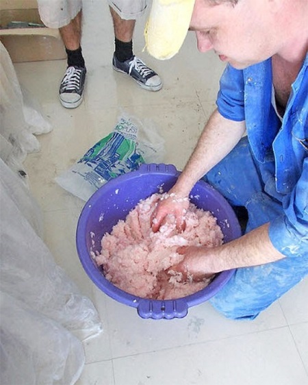 Προετοιμασία του μείγματος ταπετσαρίας