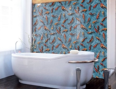 Itseliimautuva kylpyhuoneen folio