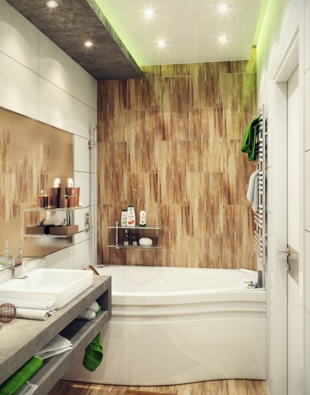 Осветяване на прожекторите в банята