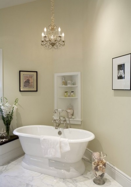 Uma luz de casa de banho