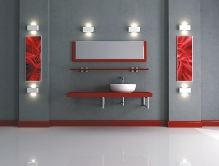 Baie gri cu spoturi luminoase