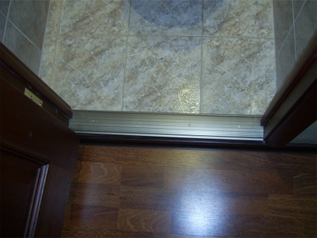 The right threshold in the bathroom