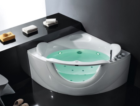 Bañera esquinera española con hidromasaje