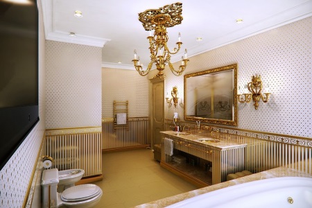 Kuldsed vannitoa aksessuaarid