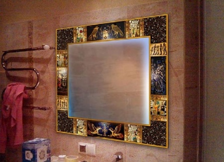 Cornice dello specchio dipinta