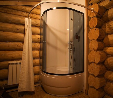Standard shower cabin placement