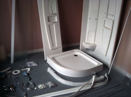 Dušikabiini paigaldamine