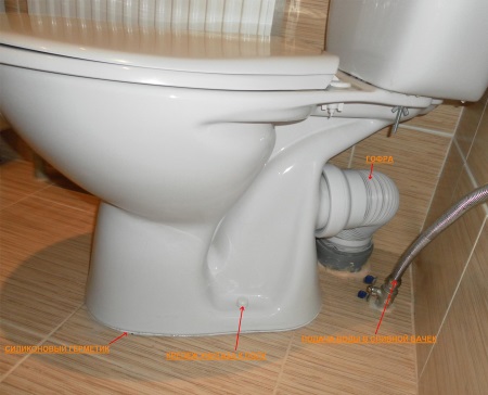 Тоалетна чиния с хоризонтално промиване