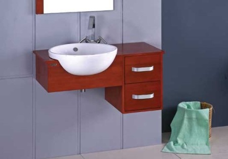 Стенен шкаф с умивалник за банята