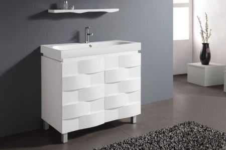 Golvstående tvättställsskåp på piedestal