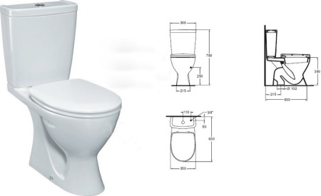 Vertikālā skalošanas tualete