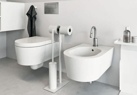 Toilettenbürste mit Toilettenpapierhalter