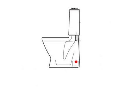 Вертикален извод за тоалетната на пода