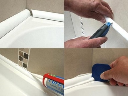 Regler för installation av plasthörnet på plattan