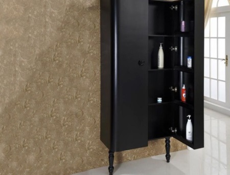 Golvskåp med badrumsspegel