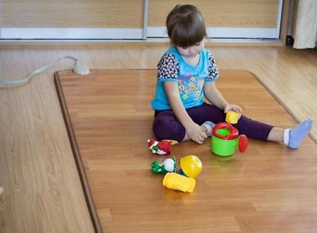 Badmatta för barn med uppvärmning